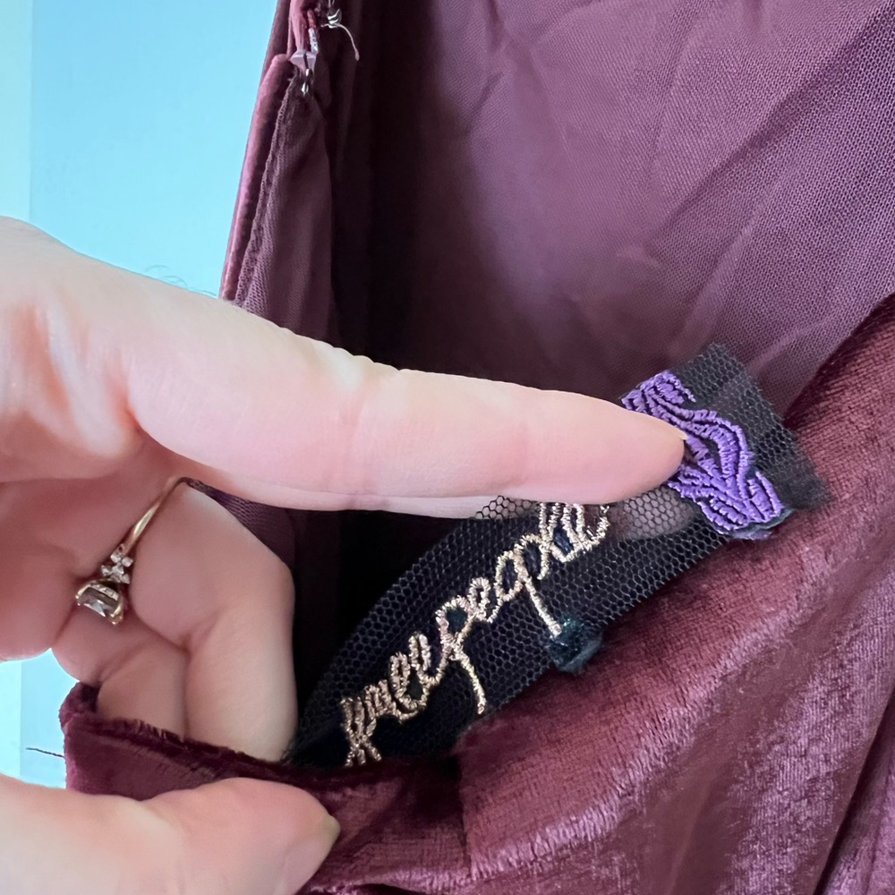 Free People Strappy Burgundy Elegant Dress - Picture 5 of 5